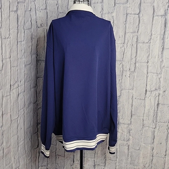 ROCAWEAR Blue and White Zip Up Men's Varsity Jacket 2XL - Picture 8 of 9